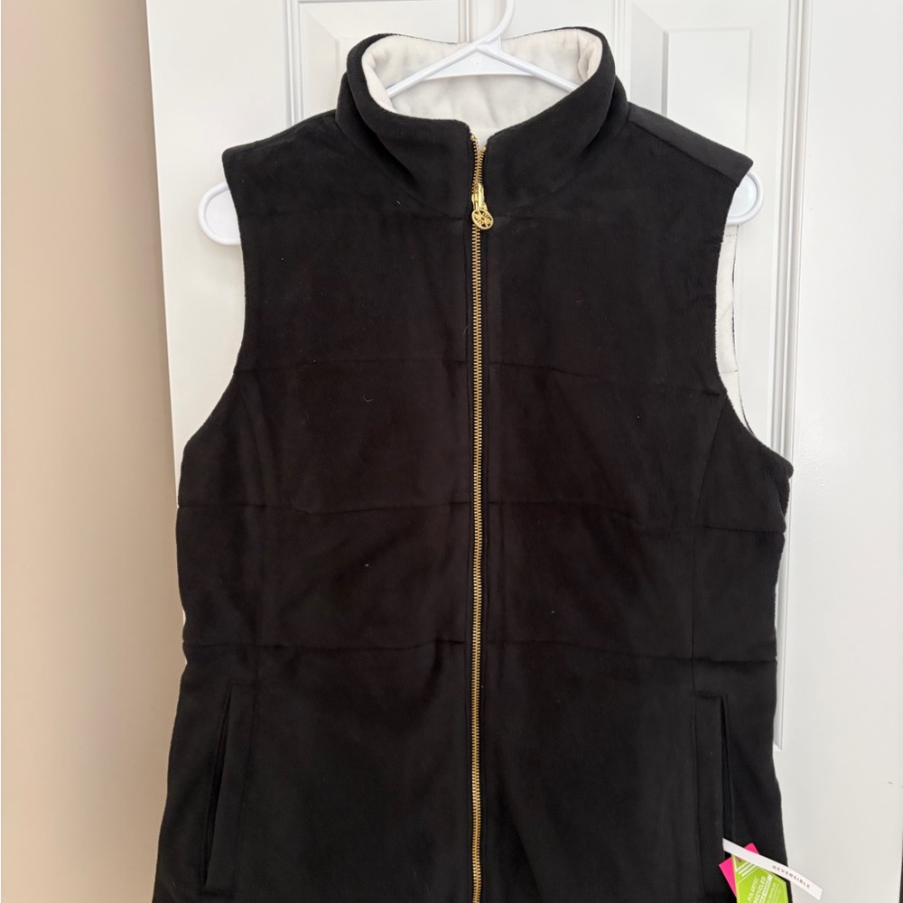 Lilly Pulitzer Black/white Reversible Vest
